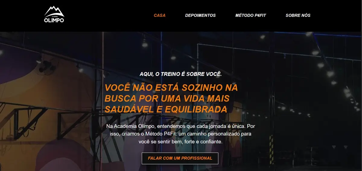 Academia Olimpo (Site Institucional)