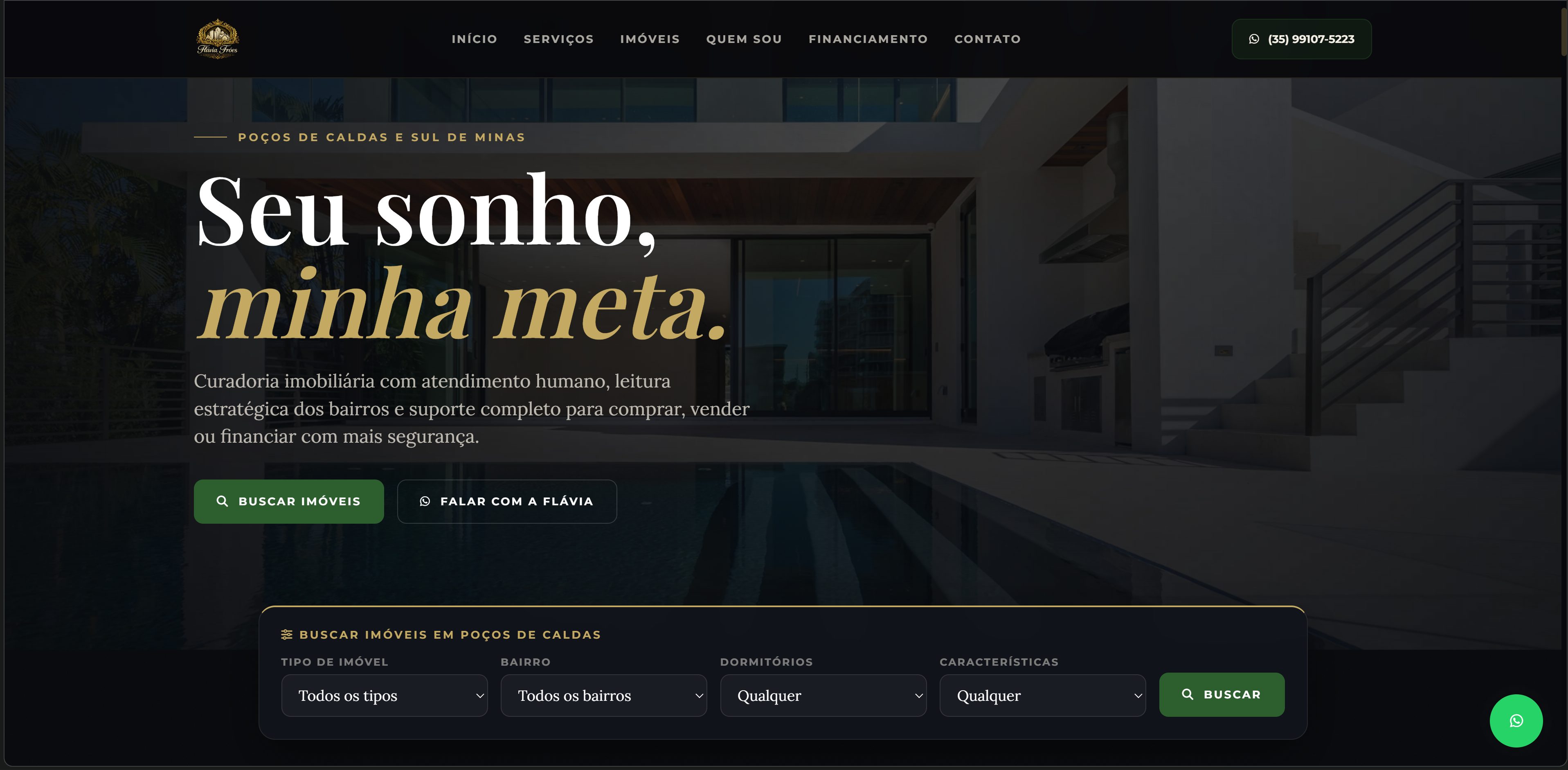 Flávia Fróes Corretora — projeto publicado no portfólio Careka Digital